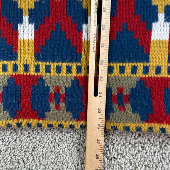 VTG 60s Jantzen Wool Mohair Sweater Mens Unisex M Multicolor Western Abstract - Picture 8 of 15